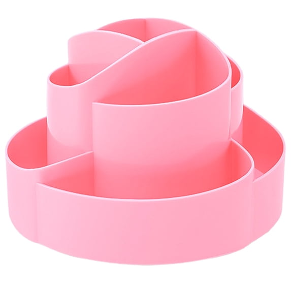 Desk Organizer,Pen Holder,360-Degree Rotating Pen Holder,Desk Organizers and Accessories with 7 Compartments Pencil Holder,Art Supply Storage Box Caddy for Office,Home,Classroom,Pink,1 Pack