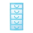 thumbnail image 1 of Desk Organizer Plastic Desktop Drawer Storage Office Supplies Storage Drawers for Organizing Office Desk Accessories, File Organizer for Desk Small Drawers Organizer Cute Stuff (Blue, XL), 1 of 1