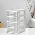 thumbnail image 1 of Desk Organizer Plastic Desktop Drawer Storage Office Supplies Storage Drawers for Organizing Office Desk Accessories, File Organizer for Desk Small Drawers Organizer Cute Stuff (White, L), 1 of 3