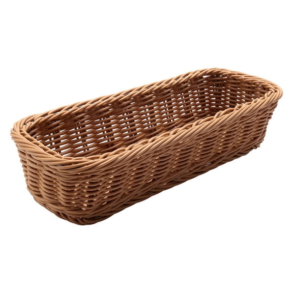 Desk Organizer Storage Basket 28.5x11.5x7.5 cm, Brown, PP, 1-Pack