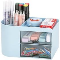 Desk Organizer with Drawer, Pen Organizer for Desk, Small Pencil Holder, Desk Organizers and Accessories for Office Home Storage