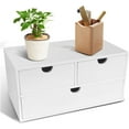 thumbnail image 1 of Desk Organizer with Drawers Countertop Drawer Organizer Drawers for Desk Top Home Office Workspace Bathroom Toiletries Supplies (white), 1 of 14