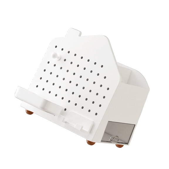 Desk Organizer with Phone Stand Drawer Pegboard Storage Rack Desk Pegboard
