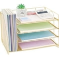 Desk Organizers and Accessories, 4 Tier Paper Letter Tray File