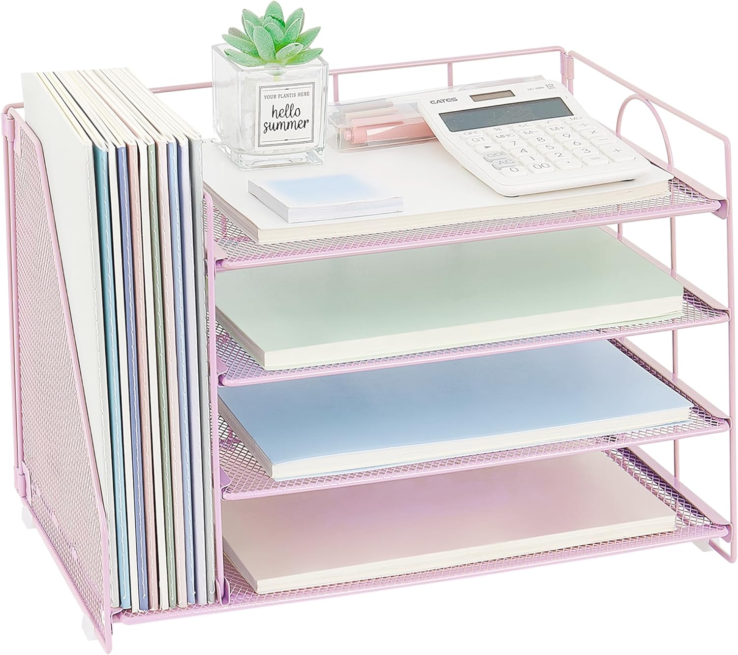 Desk Organizers and Accessories, 4 Tier Paper Letter Tray File