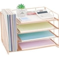 Desk Organizers and Accessories, 4 Tier Paper Letter Tray File