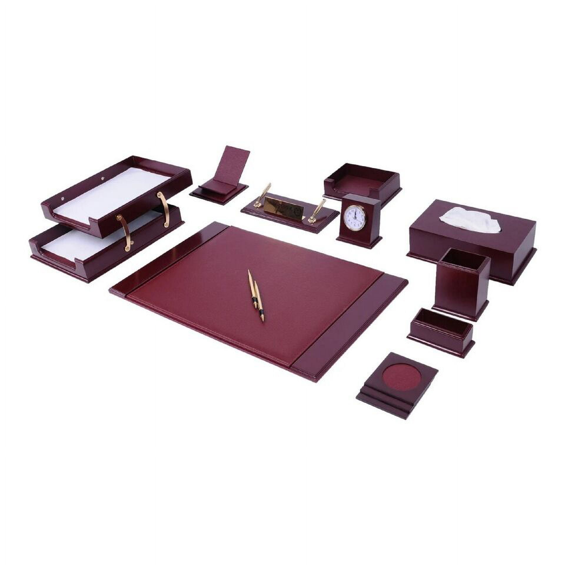 Desk Organizers - Desk Accessories - Leather Desk Organizer - Bonded Leather Desk Set - Home Office Accessories - Desk Supplies - Leather Desk Set - Office Accessories - 12 PCS