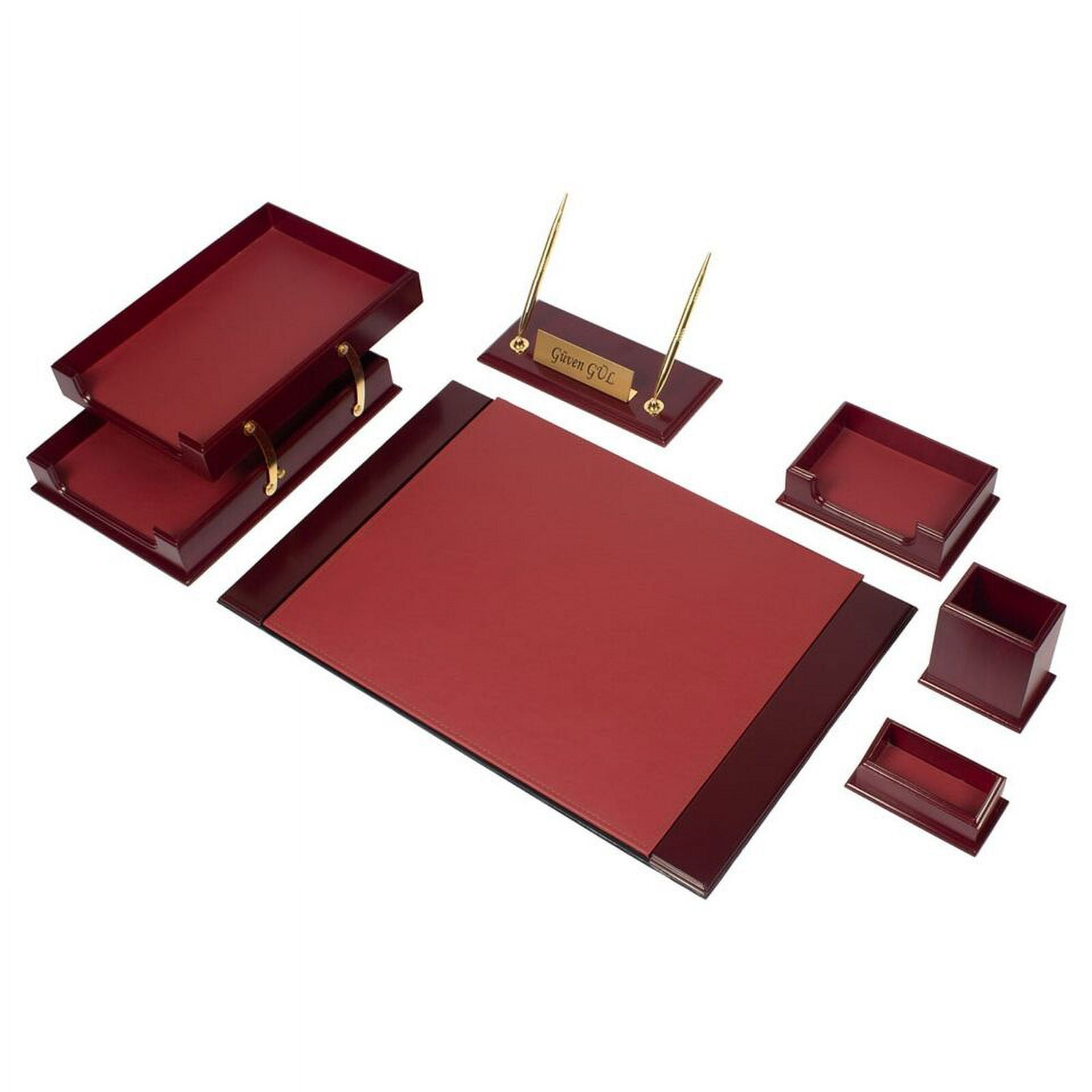 Desk Organizers - Desk Accessories - Leather Desk Organizer - Bonded Leather Desk Set - Home Office Accessories - Desk Supplies - Leather Desk Set - Office Accessories - 8 PCS