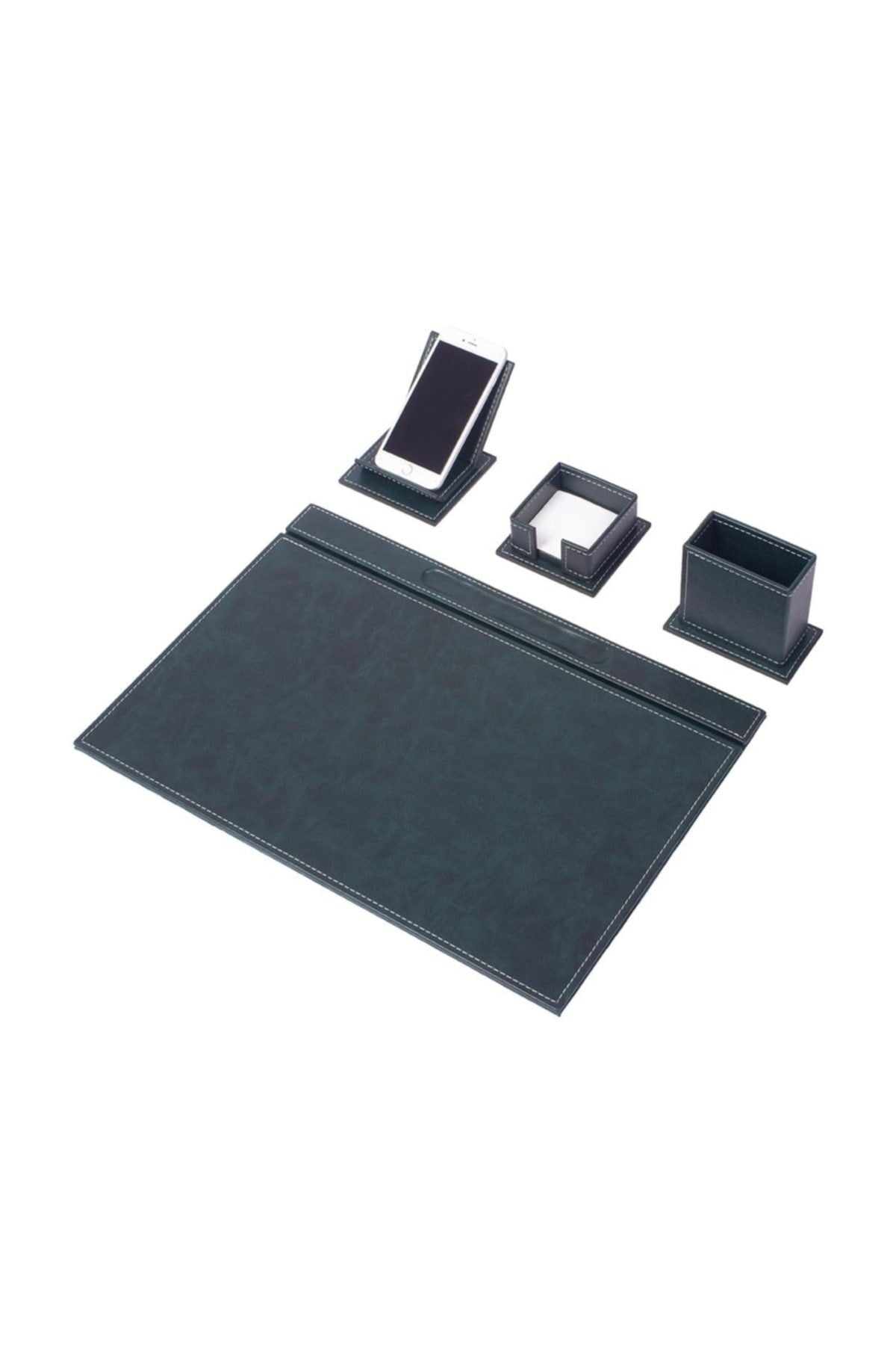Desk Organizers And Accessories-Office Desk Accessories-Desk Organizer Set-Desk Pads & Blotters-Office Organizer Set-Leather Desk Organizer