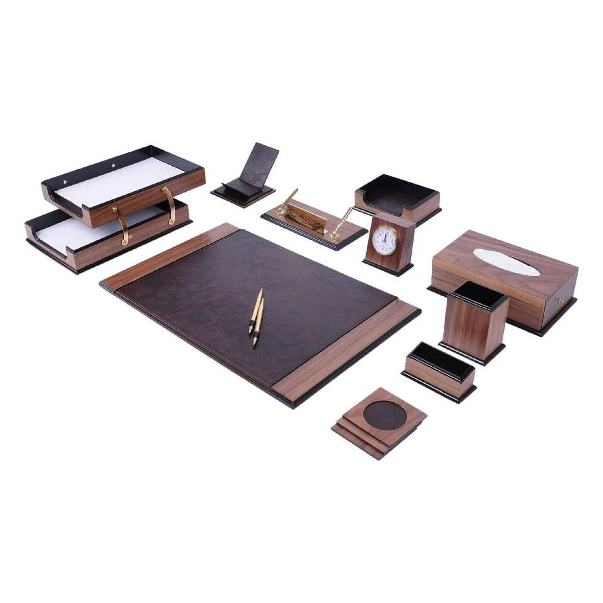 Desk Organizers - Desk Accessories - Leather Desk Organizer - Bonded Leather Desk Set - Home Office Accessories - Desk Supplies - Leather Desk Set - Office Accessories - 12 PCS
