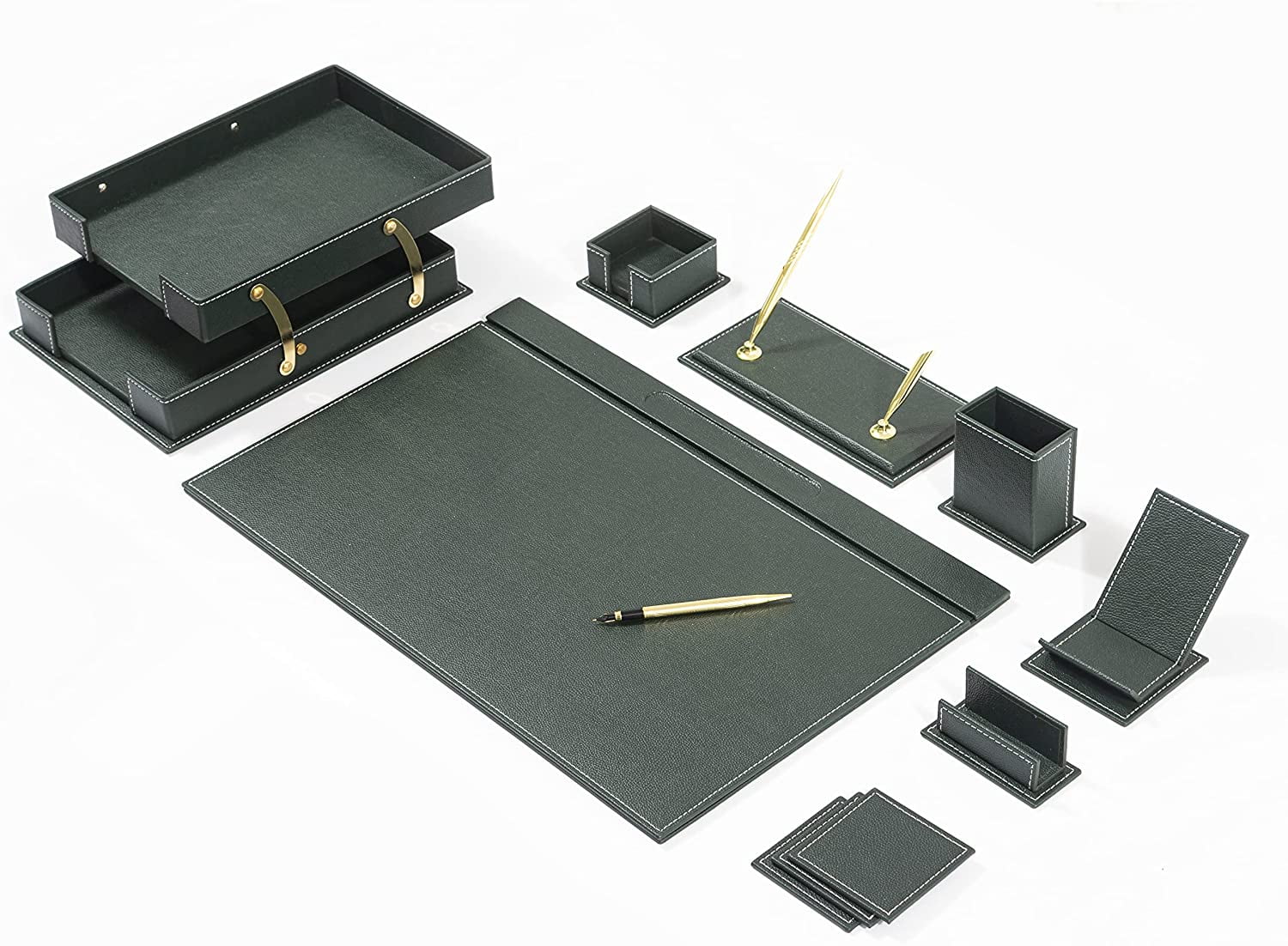MOOGCO Desk Organizers-Desk Accessories-Leather Organizer-Bonded