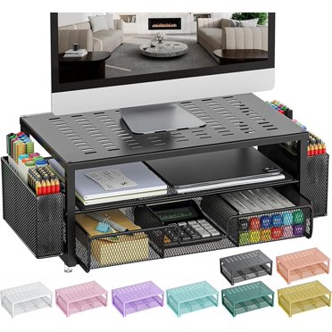 Under Computer Monitor Storage