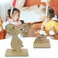 Desk Ornaments Easter Wooden Bunny Cutouts Unfinished Wooden Bunny ...