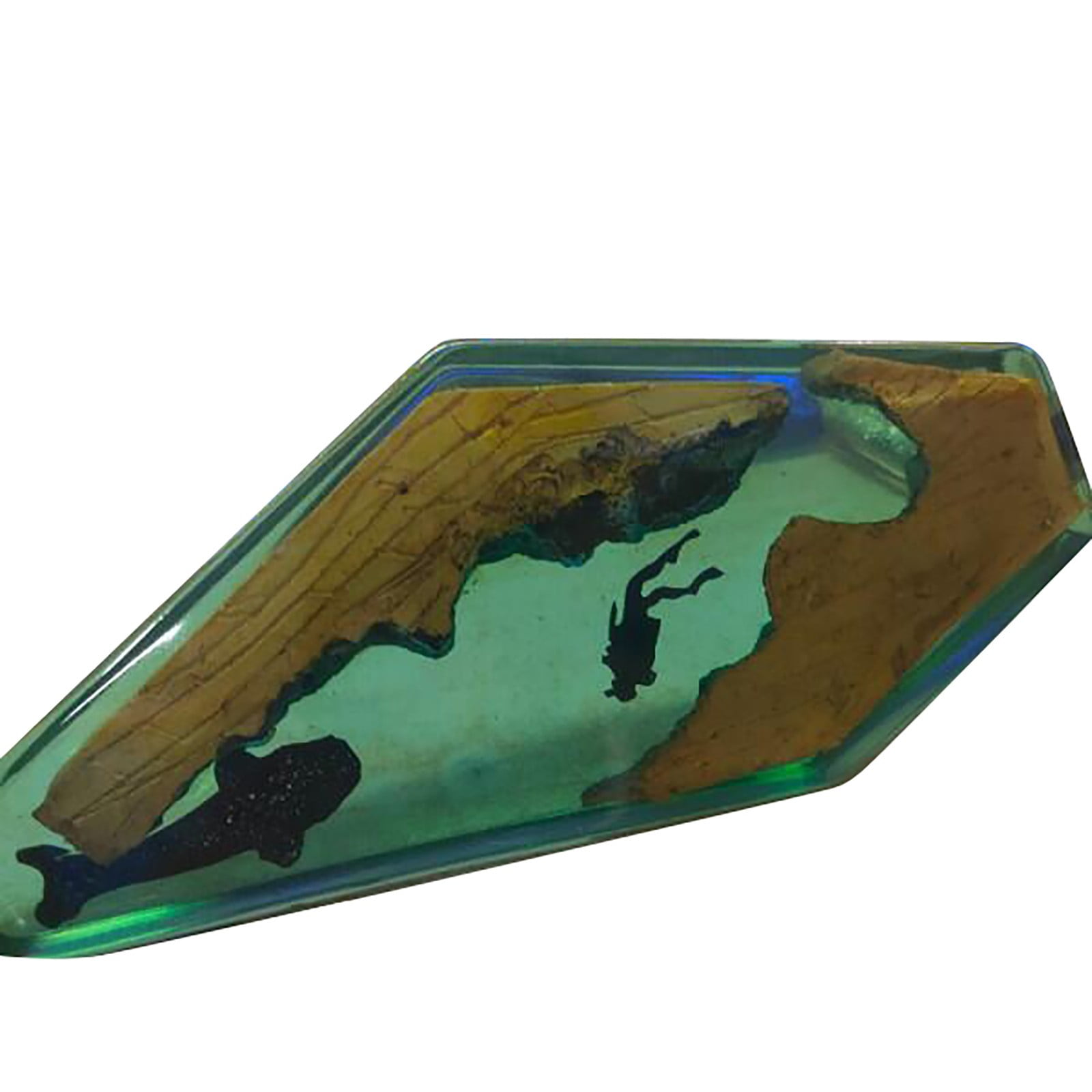 Desk Ornaments Handmade Epoxy Resin Night Light Diver And Humpback