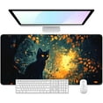 thumbnail image 1 of Desk Pad, 32" x 16" XXXL Extended Large Gaming Mouse Pad, Desktop Decor Desk Mat, Men Women Office Supplies and Accessories, Cute Anime Mouse Mat for Laptop & Keyboard, Romantic Universe, 1 of 6