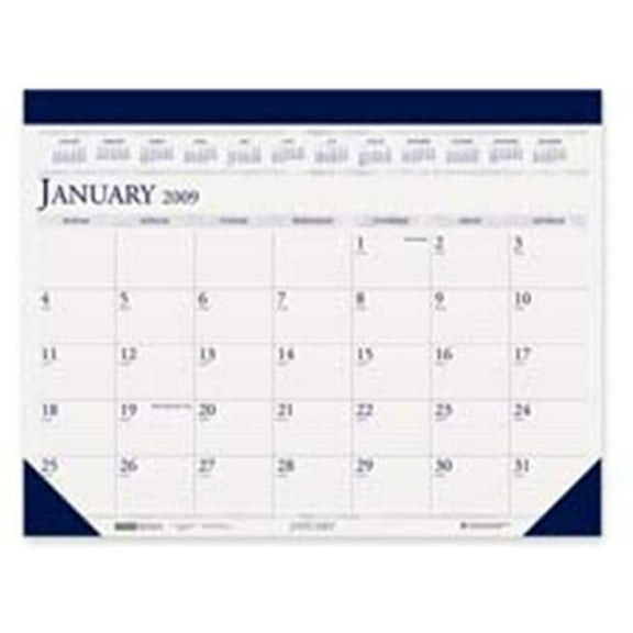 Desk Pad Calendar- Perf. Top- Jan-Dec- 22in.x17in.- Gray-Blue the product will be for the current year.