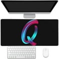 thumbnail image 1 of Desk Pad, Colorful Letter Q Extended Gaming Mouse Pad Large, 35.4"x15.7" Big Mouse Pad with Non-Slip Base and Stitched Edge, Long Computer Keyboard Mouse Mat for Home Office Work, 1 of 6