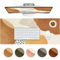 thumbnail image 1 of Desk Pad, Computer Desk Mat, Large Mouse Pad for Desk, XXL Gaming Boho Mousepad Cute for Desktop with Non-Slip Base, Waterproof Laptop Keyboard Mat for Office Home, Orange Brown, 1 of 6