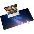 thumbnail image 1 of Desk Pad, Galaxy Desk Blotter Protector, Waterproof Computer Desk Mat, Keyboard Mouse Pads, Non Slip Base Home & Office Accessories, Extended Large Size 31.5" x 15.7" - Starry Sky, 1 of 6