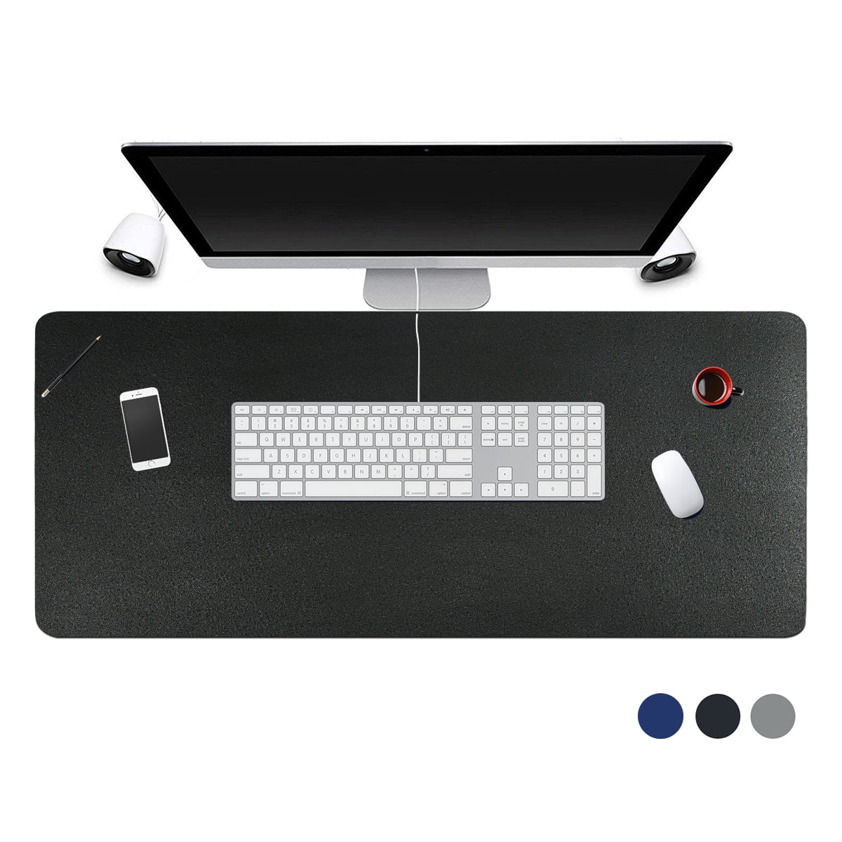 Large Desk mat & PU Leather,Mouse pad,Non-Slip Office Leather Desk Mat,Waterproof  Desk Writing Pad for Office/Home，36 inches x 20 inches 
