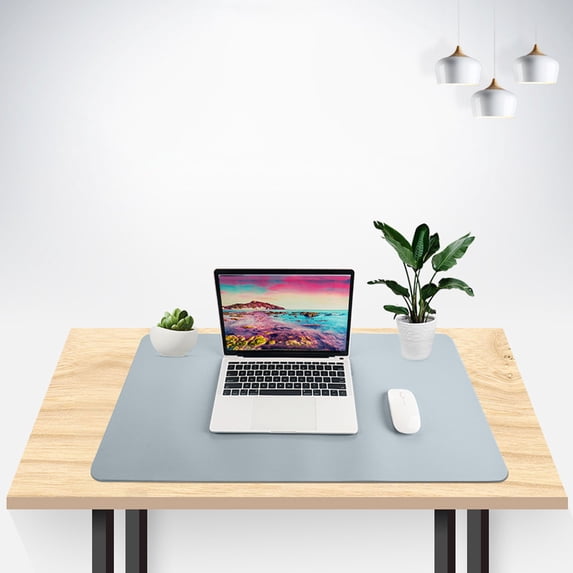 Desk Pad Office Protector Mat, water-resistant Faux Leather, Dual-Sided Use for Keyboard and Mouse