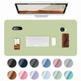 thumbnail image 1 of Desk Pad, PU Leather Non-Slip Desk Mat Large Mouse Pad for Desktop, Waterproof Laptop Computer Writing Mat for Office, Home, Work, Gaming (31.5" x 15.8", Fruit Green), 1 of 8