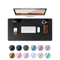 thumbnail image 1 of Desk Pad Protector, Mouse Pad, Non-Slip Computer Mat for Desk, PU Leather Office Desk Mat for Home & Office, Waterproof Laptop Desk Blotter for Keyboard and Mouse (35.4" x 17.7", Black), 1 of 8