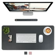 Desk Pad Protector,SEVVA Desk Mat and Mouse Pad,Large Gaming Mouse pad, 31.5" x11.8" PU Leather Waterproof Non Slip Desktop Mat for Office and Game, (Black )