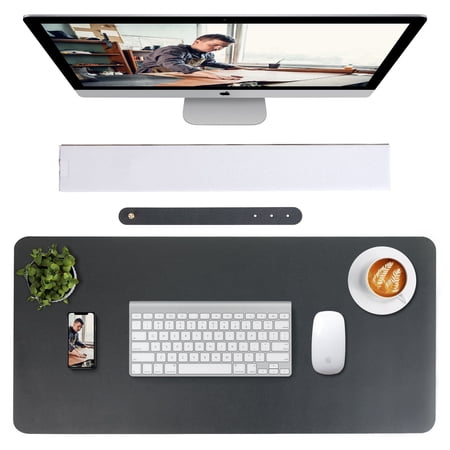 Desk Pad Protector,ShangTianFeng Desk Mat and Mouse Pad,Large Gaming Mouse pad, PU Leather Waterproof Non Slip Desktop Mat for Office and Game, Size 31.5"x15.7"(Black )