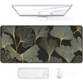 thumbnail image 1 of Desk Pad, XL Extended Large Gaming Mouse Pad 31.5 x 11.8 Inch, Waterproof Mousepad with Stitched Edge, Non-Slip Computer Keyboard Laptop Mat for Women Men Office Work, Colorful Ginkgo Leaves, 1 of 6