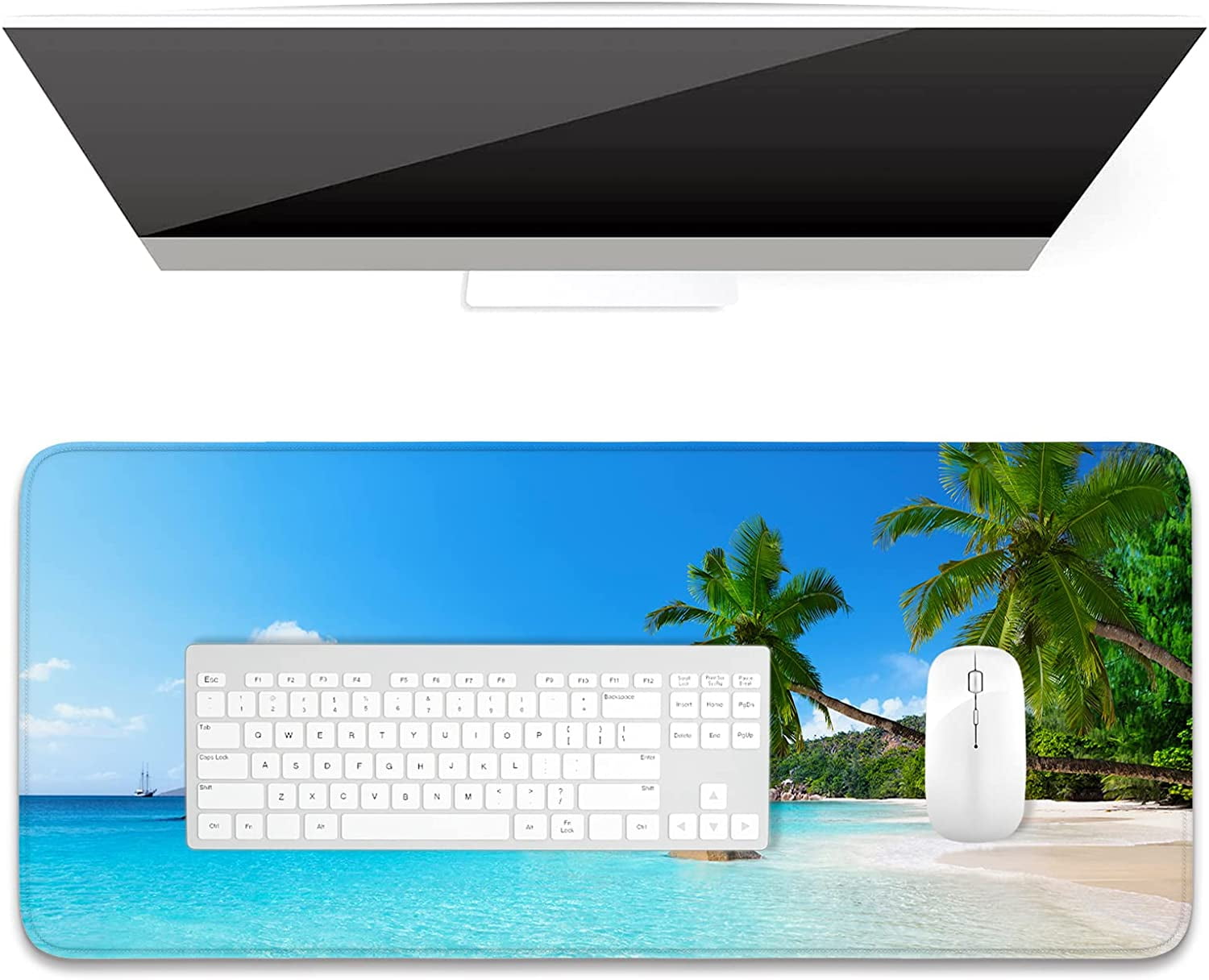 Gaming Mouse Pad,Mountain Lake Jungle Large Mouse Mat 31.5x11.8x0.12 Inch Mousepad - View #2