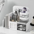 thumbnail image 1 of Desk Pegboard Organizer Box Set | Adjustable Plastic Storage Solution for Pens, Books, Stationery | Retractable Book Stand, Customizable Layout, Space-Saving Design for Office Desk, Dorm Room, Study, 1 of 7