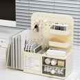 thumbnail image 1 of Desk Pegboard Organizer, Desktop Storage Box with Retractable Book Stand, Customizable Office Desk Organizer for Pens and Accessories, Student Desk Storage for Study Table and Home Workspace, 1 of 6