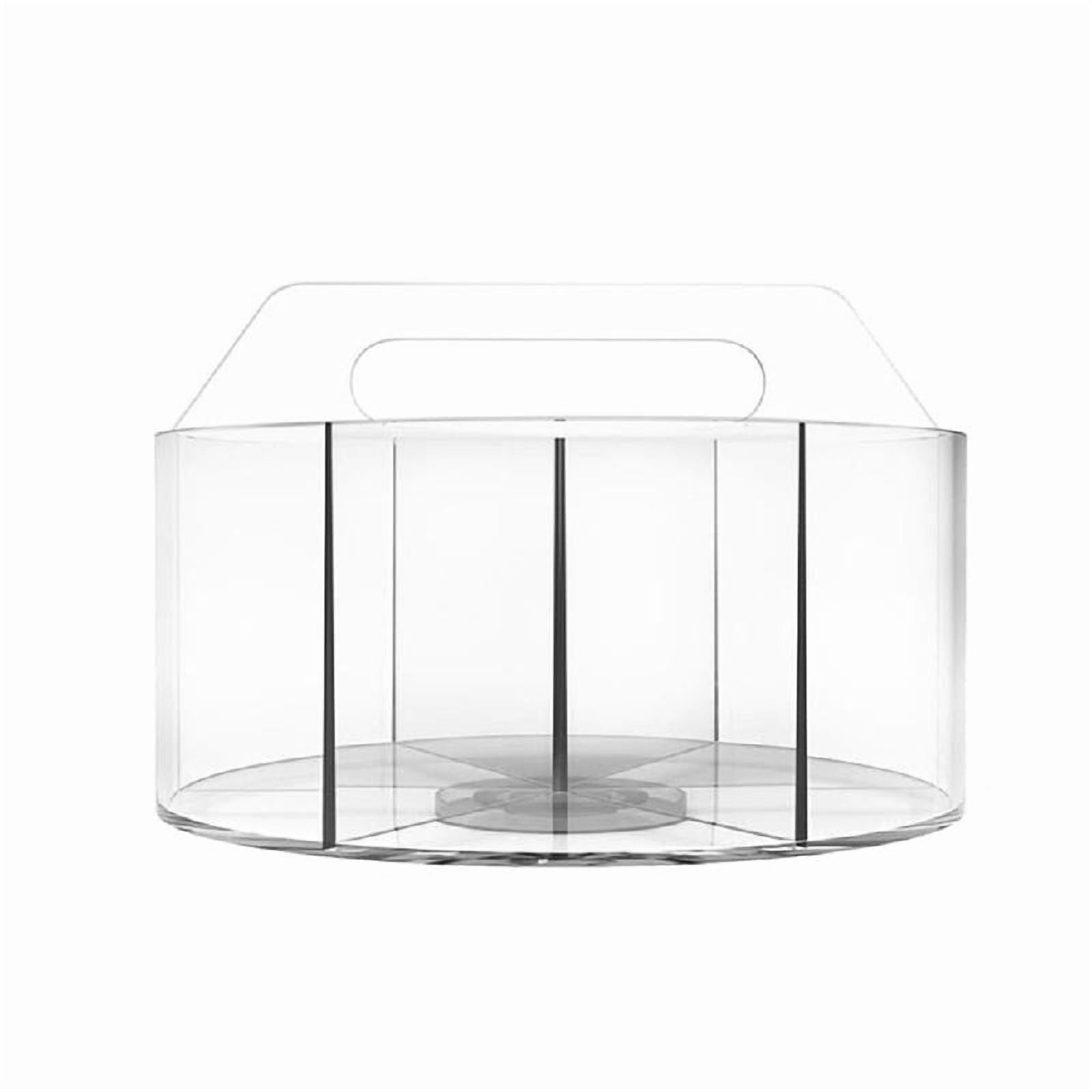 Desk Pen Organizers 6 Slot Clear Acrylics Pencil Holder Rotating Pen Organizers Art Supply Organizers Marker Storage Box