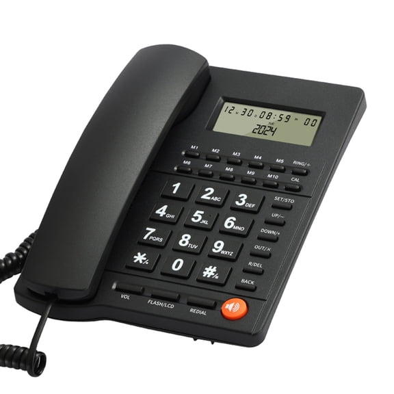 Desk Phone Fix Landline Phone Corded For Office And Residential Use Noise Reduction And Wide Compatibility
