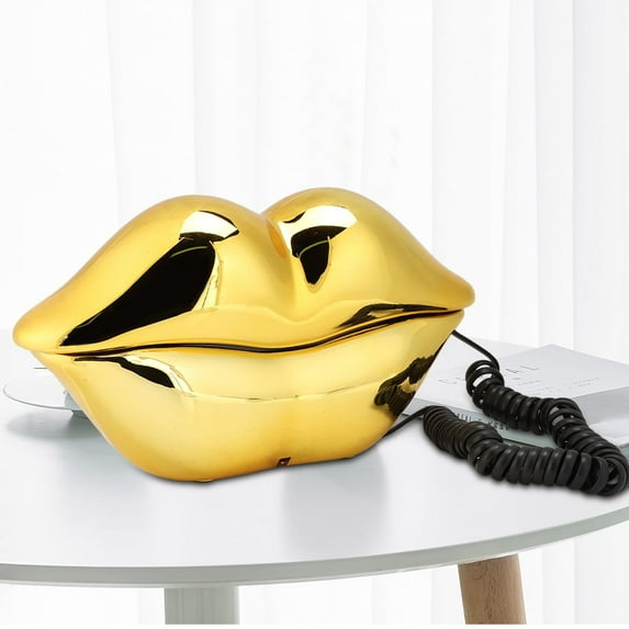 Desk Phone, WX 3061 MultiFunctional Cute Lip Shape Telephone Home Decoration Set Office Telephone UrbanEden