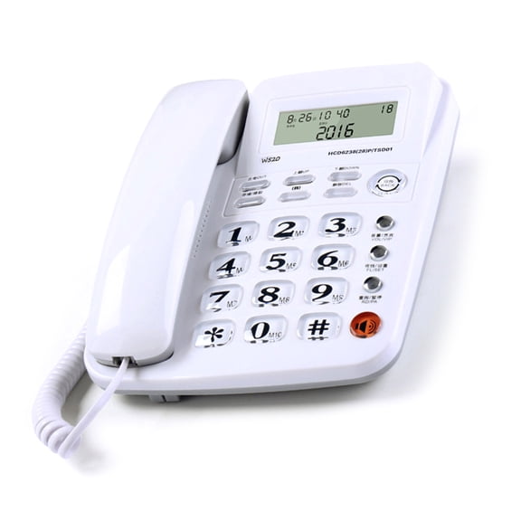 Desk Phone With Caller Display Easy Calling Speakerphone Lightweighted Plastic Construction