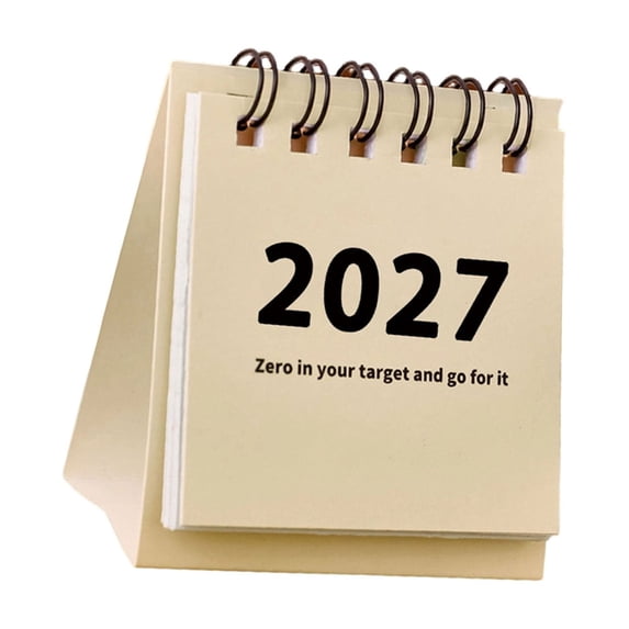 Desk Planner Calendar 2027, Compact Desktop Date Calendar with Writable ...