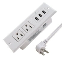 HdcTek 001, 12A 125V 1500W Black Recessed Electrical Outlet