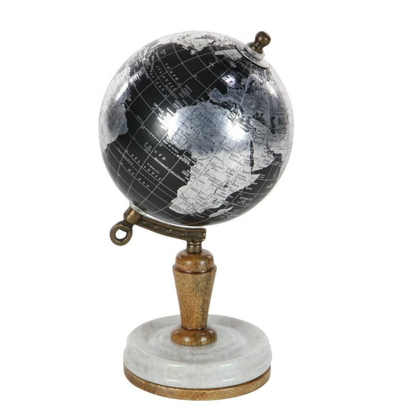 Desk Pu Wood Metal World Globe