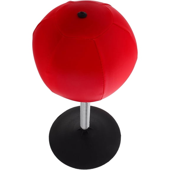 Desk Punching Bag with Suction Cup Base for Office Stress Relief, Mini Boxing Ball, Black
