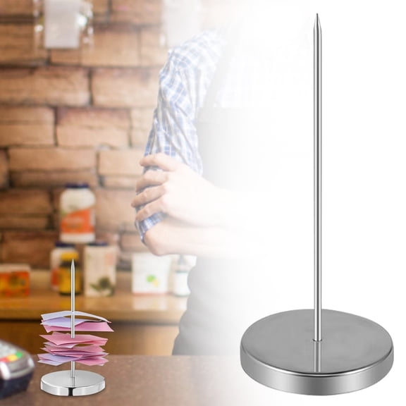 Desk Receipt Holder Check Spindle, Restaurant Check Spindle Holder for Receipt, Desk Rod Paper Holder Bill Fork for Restaurant Kitchen