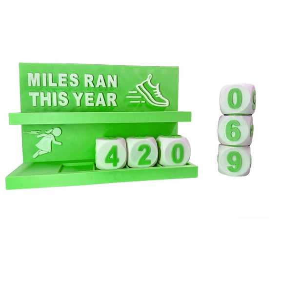 Desk Running Mileage Trackers for Mileage Running Pedometer and Goal Setter Fitness Motivation Display