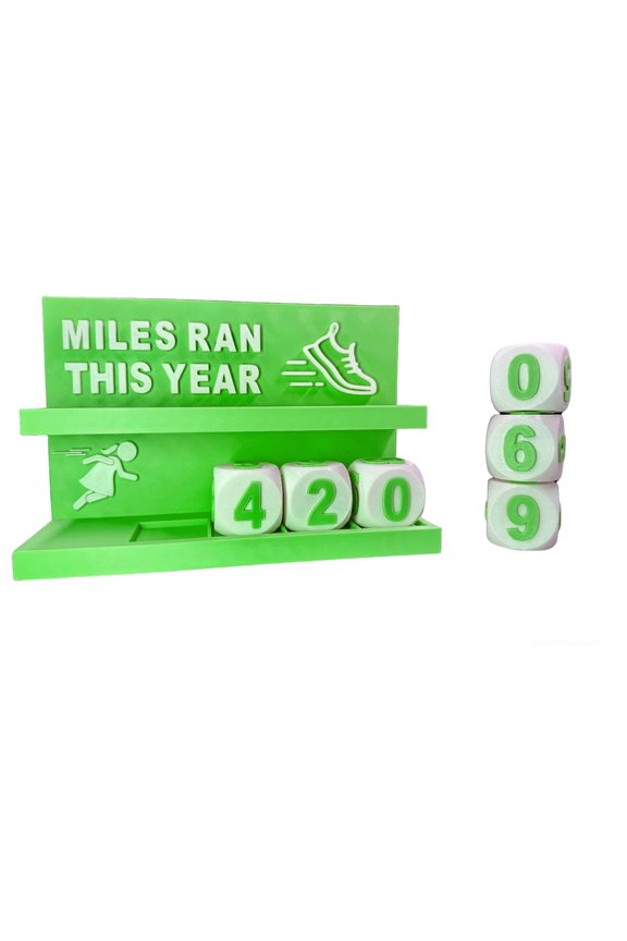 Desk Running Mileage Trackers for Mileage Running Pedometer and Goal Setter Fitness Motivation Display