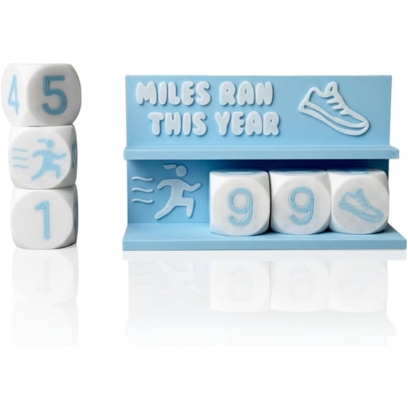 Desk Running Mileage for Recording Mileage Running Pedometer & Goal Setter, Fitness Motivation Display for Runners,