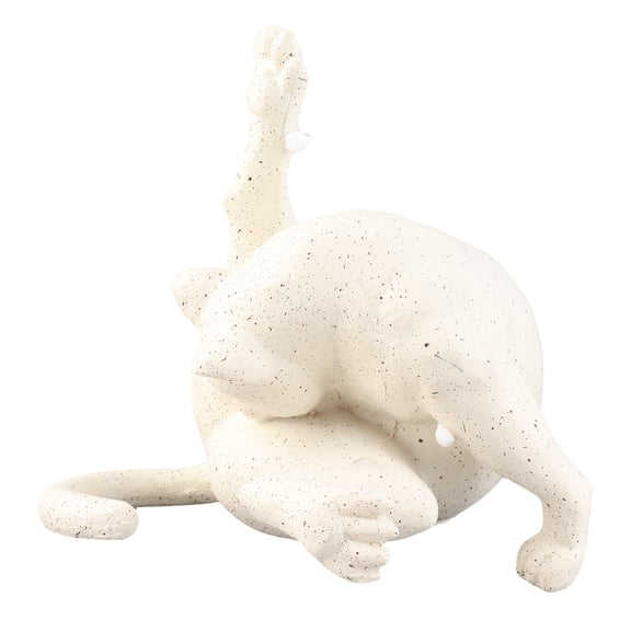 Desk Sculptures Cat Cat Statue Funny Resin Cat Licking Butt Figurine Ornament Cute Cartoon Animal Sculpture Home Desktop Craft
