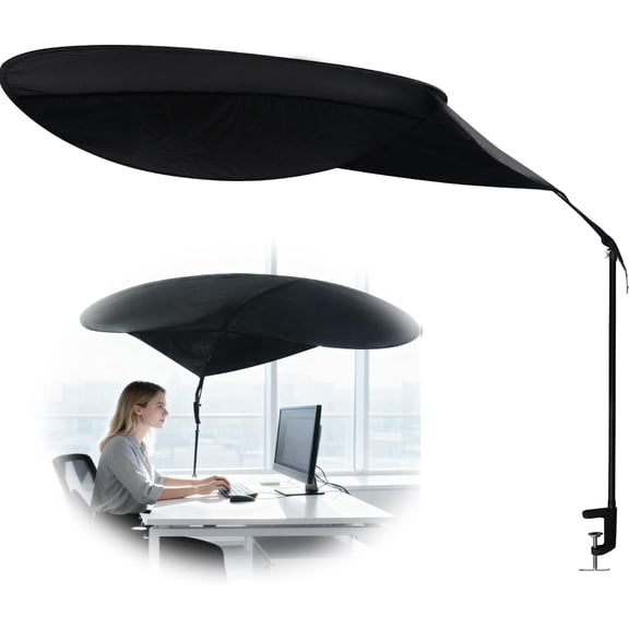 Desk Shade Cubicle - Adjustable Office Desk Canopy Block Overhead Light Glare Reduction for Office Workers Light Sensitive