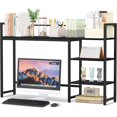 thumbnail image 1 of Desk Shelf, 44.9" Large Desktop Organizer Shelf, Desk Hutch for Monitor, 4 Tier Display Rack, Wooden Desktop Bookshelf Storage Rack for Home Office Dorm, 1 of 18