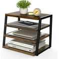 thumbnail image 1 of Desk Shelf Organizer, 4 Tier Desktop Shelf, Wood and Metal Office Shelves, Corner File Organizer for Office Supplies, Top of Desk Organizers and Accessories, 1 of 9