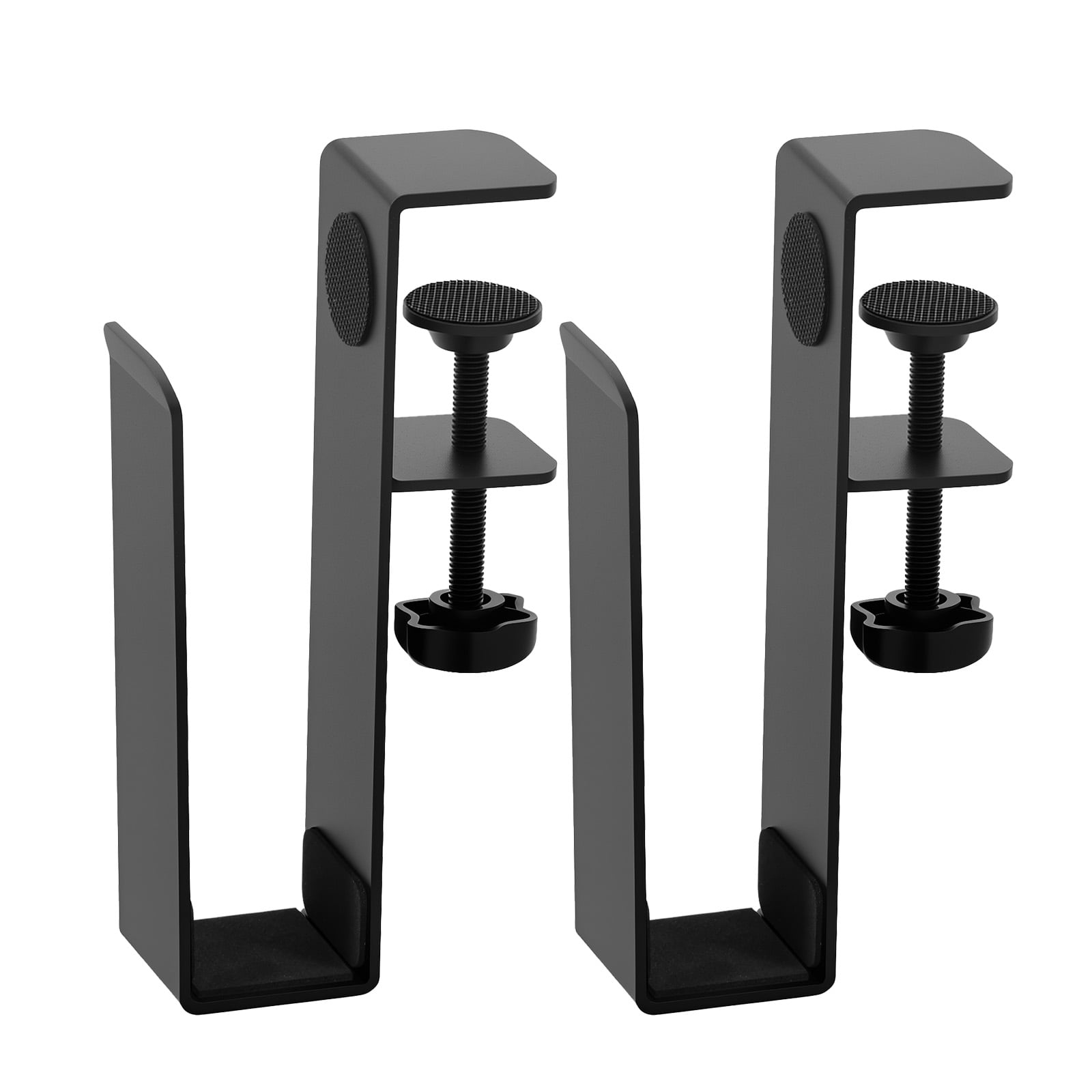 Desk Side Laptop Organizer Titanium Metal Table Side Laptop Mount No Drilling Adjustable Clamp On Desk Organizer for Home Office
